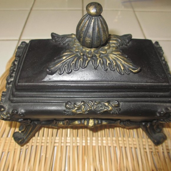 Vintage Carved trinket box JEWELRY BOX TRINKET BOX STORAGE - Picture 10 of 15